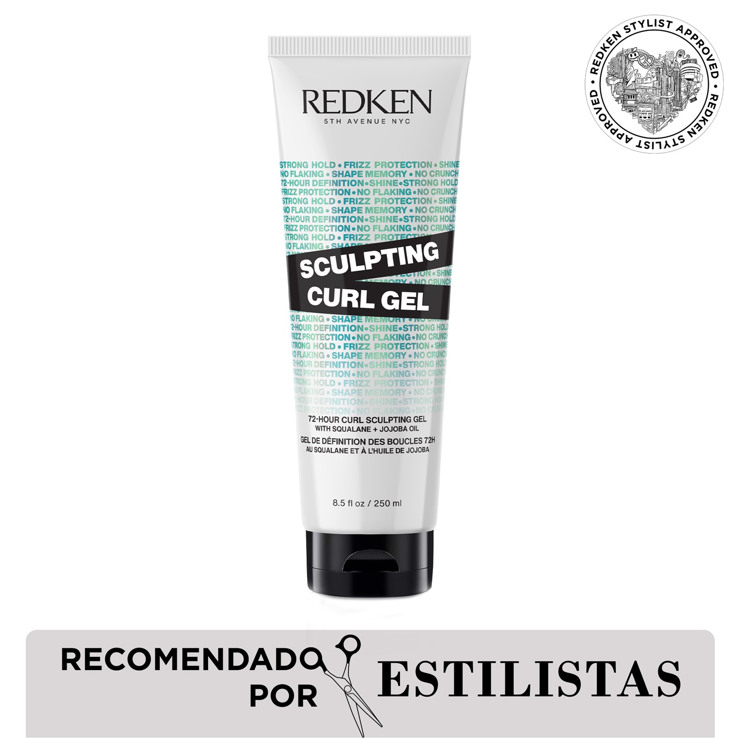 GEL REDKEN SCULPTING CURL PARA DEFINIR Y ESTILIZAR EL CABELLO RIZADO SIN DEJAR SENSACIÓN CRUNCHY NI PEGAJOSA (GEL PARA DEFINIR Y ESTILIZAR)